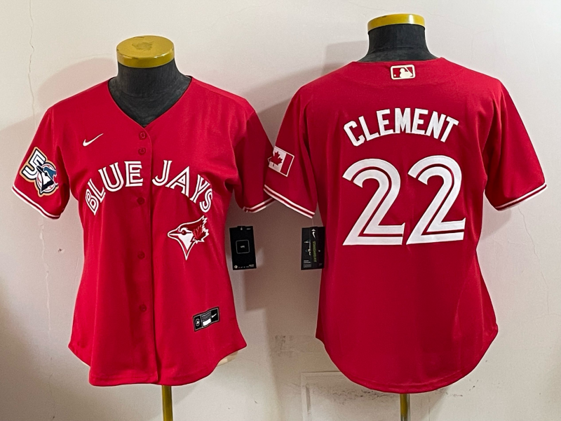 women 2026 Toronto Blue Jays #22 Clement red Game Nike MLB Jersey 0716002